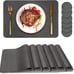 Set of 6 Placemats + Coasters, Farmhouse Rustic Polyester Plastic 16.5 x 12in
