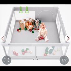 Fodoss Baby Playpen, Playpen For Babies & Toddlers, 47x47 Small Baby Play Pen,To
