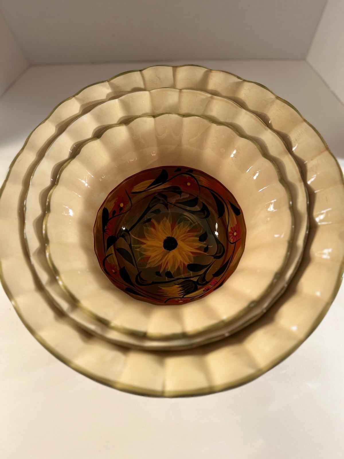 Certified International Sunflower Mixing/Serving Bowls by Margaret Le Van