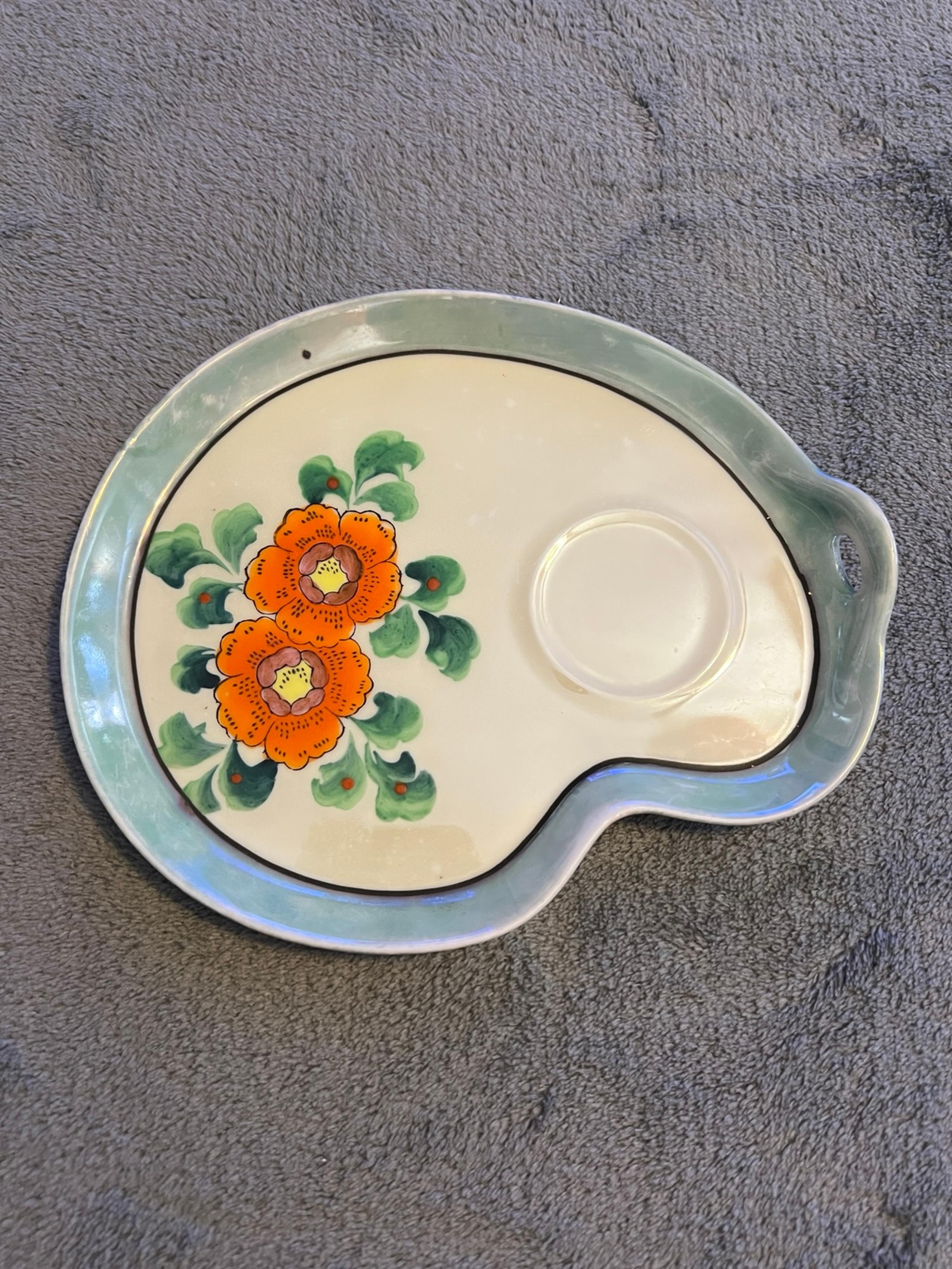 Vintage Japan luster ware snack plate