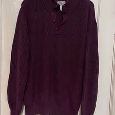 VTG. L.L. BEAN MENS LONG SLEEVE 4 BUTTON PULLOVER SWEATER SZ. L-REG OFKP7