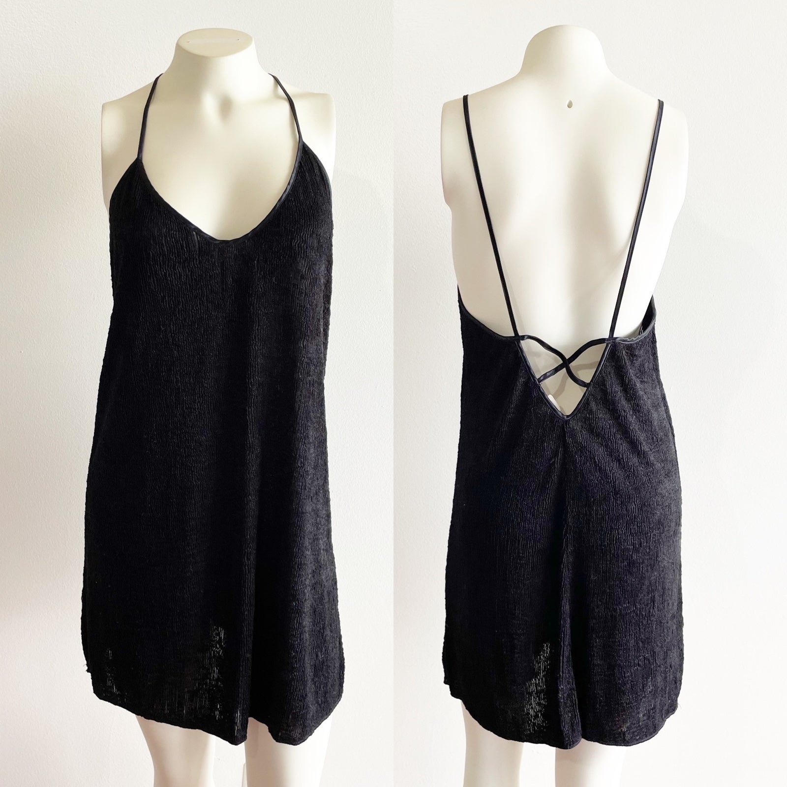 Val Mode Black Lingerie Slip Medium
