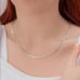 18K White Gold Paper Clip Chain Necklace Womens Silver Jewelry 18 Karat 20 20in