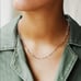 18K White Gold Paper Clip Chain Necklace Womens Silver Jewelry 18 Karat 20 20in