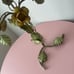 Vintage Antique Shabby Chic Floral Green Leaf Metal Candle Holder