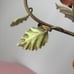 Vintage Antique Shabby Chic Floral Green Leaf Metal Candle Holder
