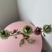 Vintage Antique Shabby Chic Floral Green Leaf Metal Candle Holder