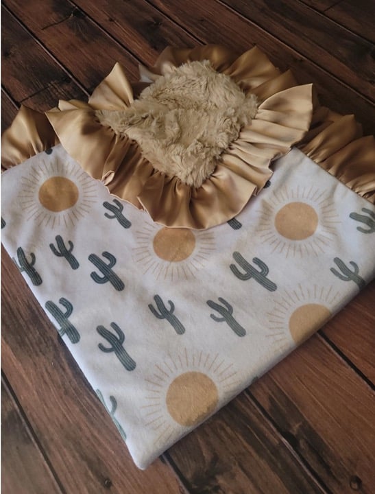 Desert Suns Print Baby Blanket