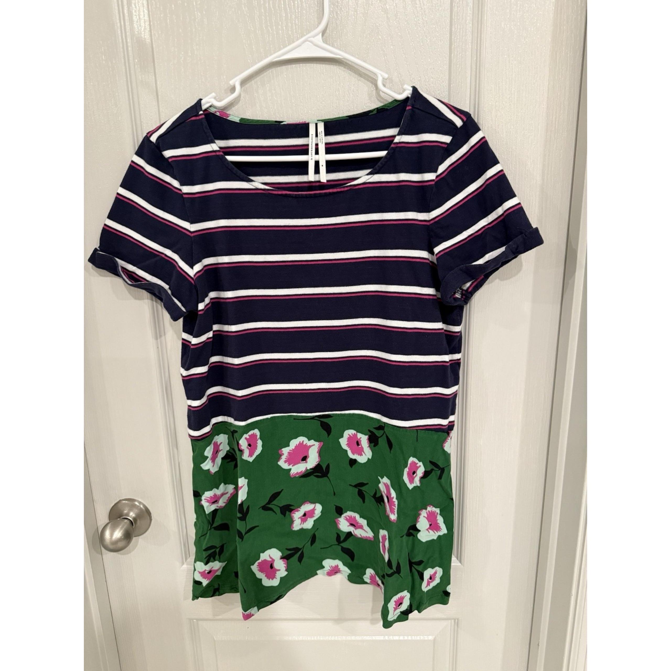 Anthropologie Stripe And Floral Top M