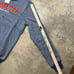 Fiorucci Sweatshirt Mens XL Blue Long Sleeve Spell Out Round Neck Retro