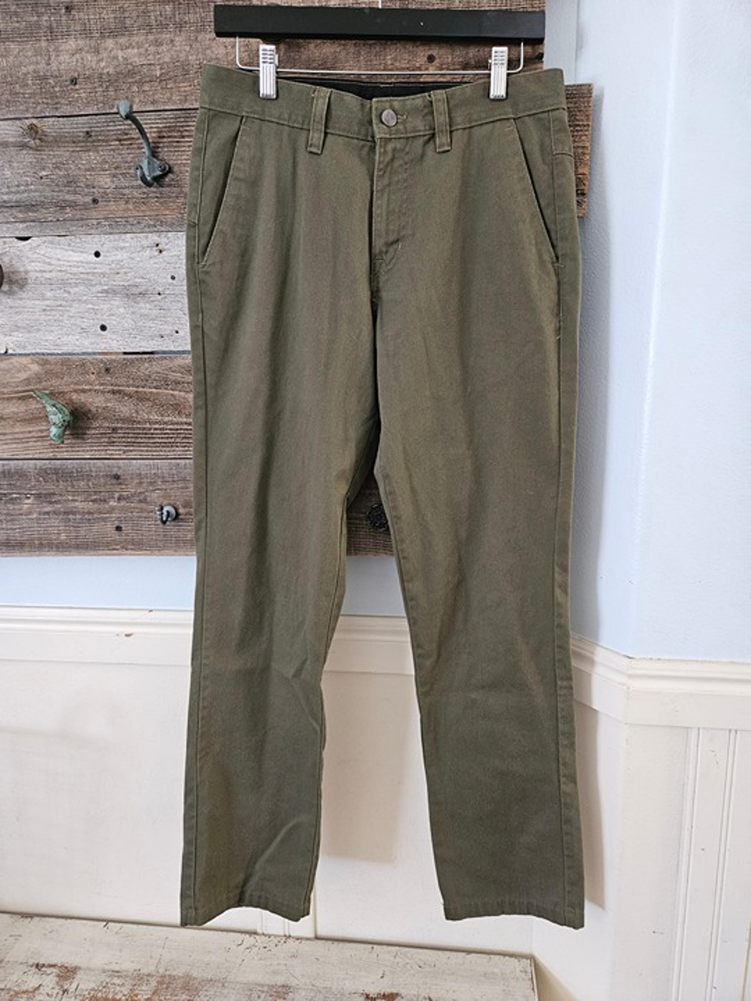 Volcom Frickin Modern Stretch Pant Squadron Green Size 30 Used Good Pay $5.50 Re