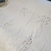 Vintage 65 X 80 Embroidered Multicolor Floral Cotton Tablecloth Pink Trim