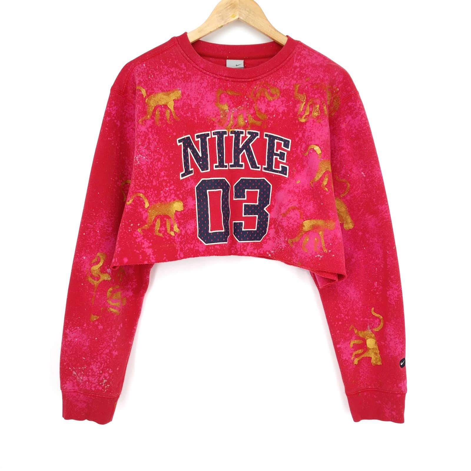 Nike Custom Painted Dye Crop Sweatshirt