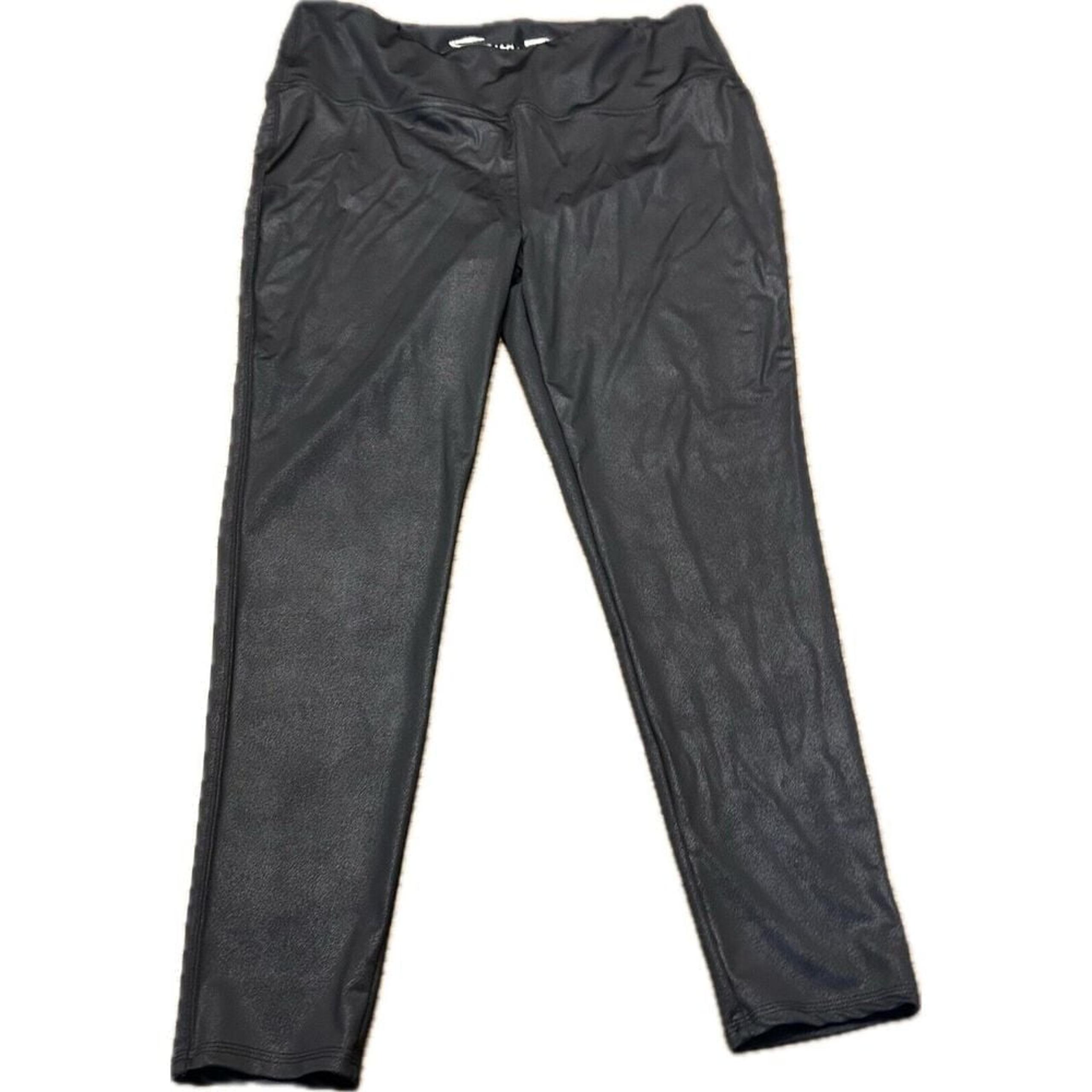 Women's Seven7 Faux Leather Legging XXL Shiny Black Moto