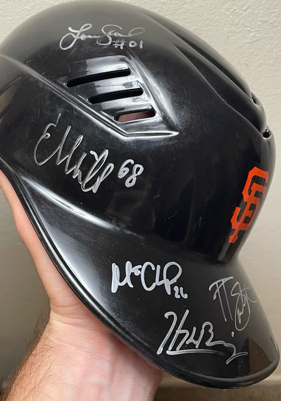 Matt Chapman Autographed Helmet San Francisco Giants Authentic - detail