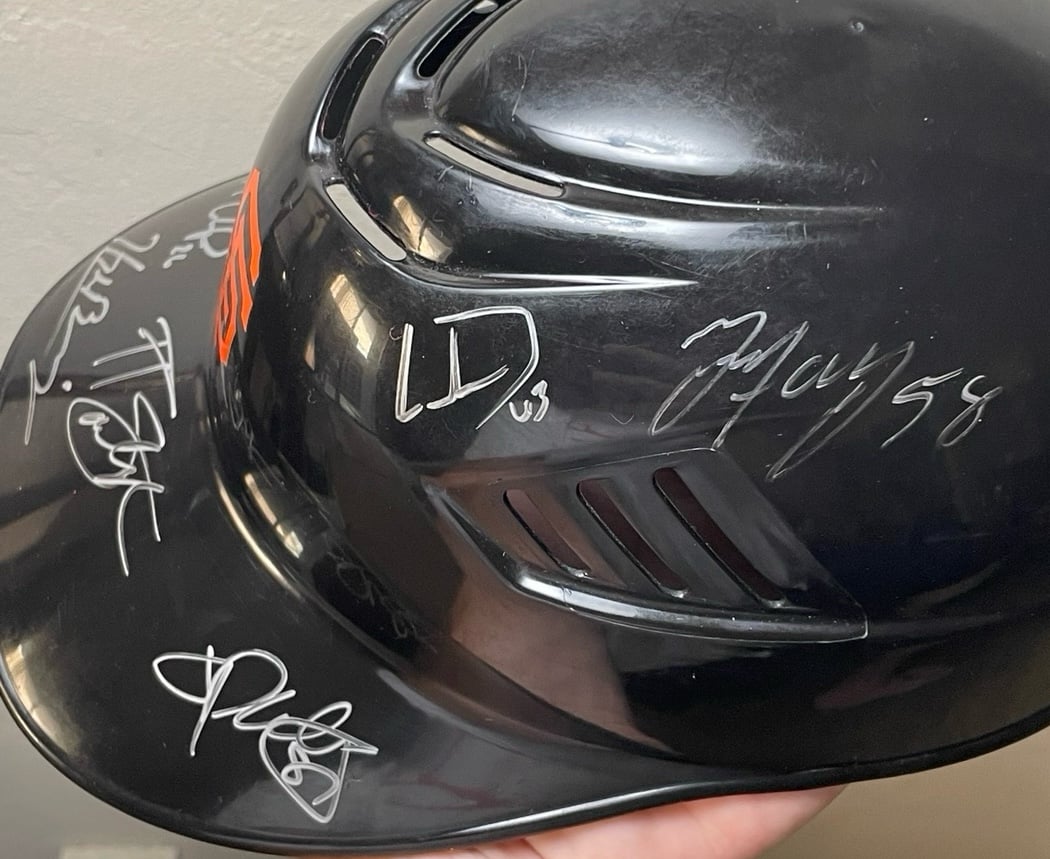 Matt Chapman Autographed Helmet San Francisco Giants Authentic - detail