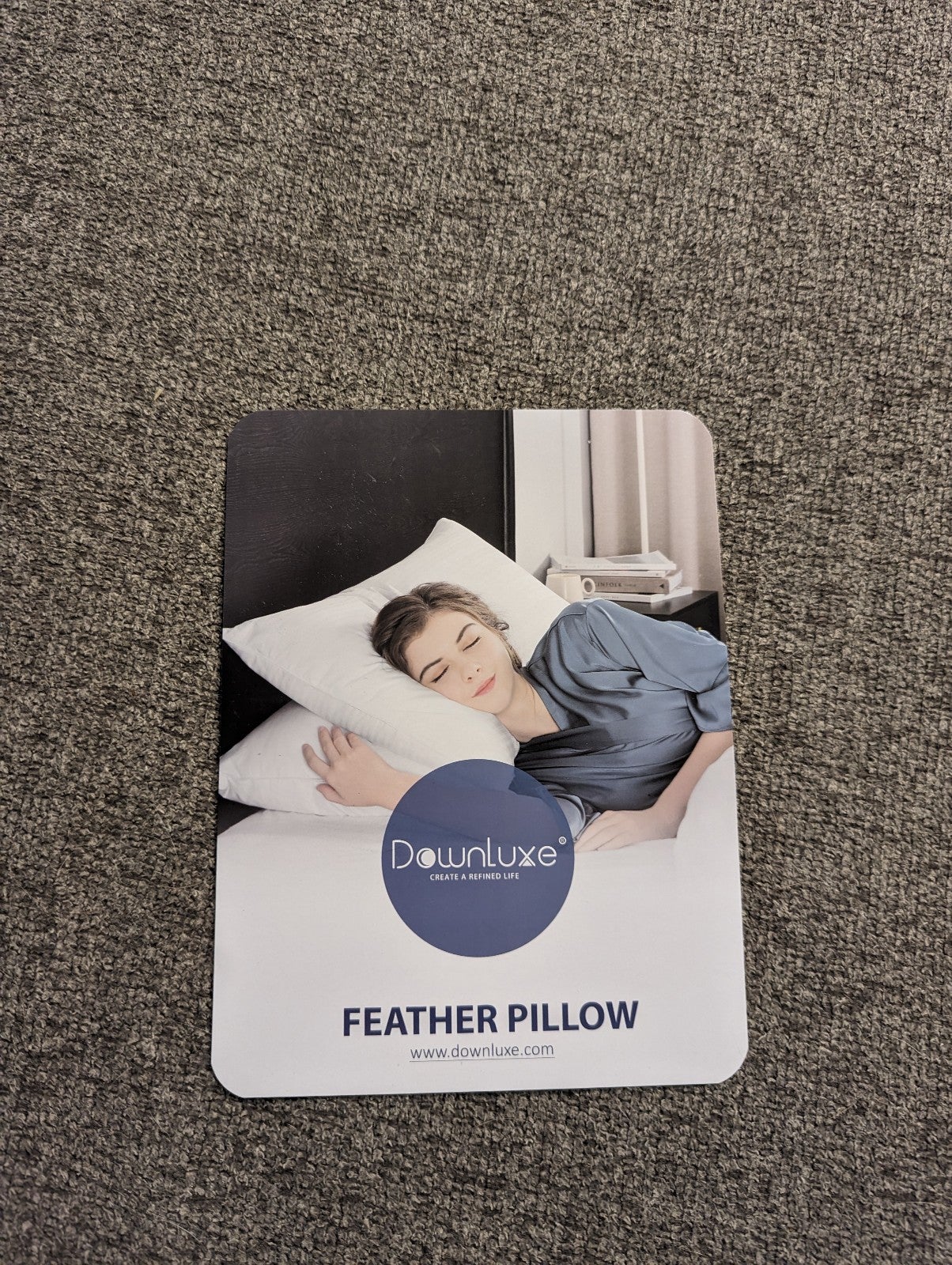 Downluxe feather pillow 34 inch 90% feather 10% down like new