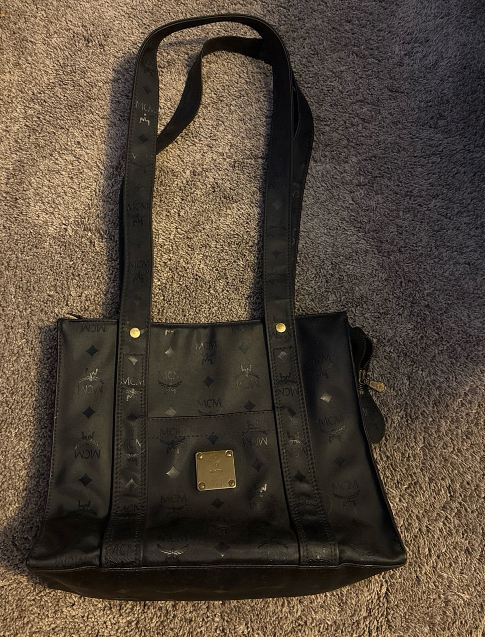 MCM black tote bag