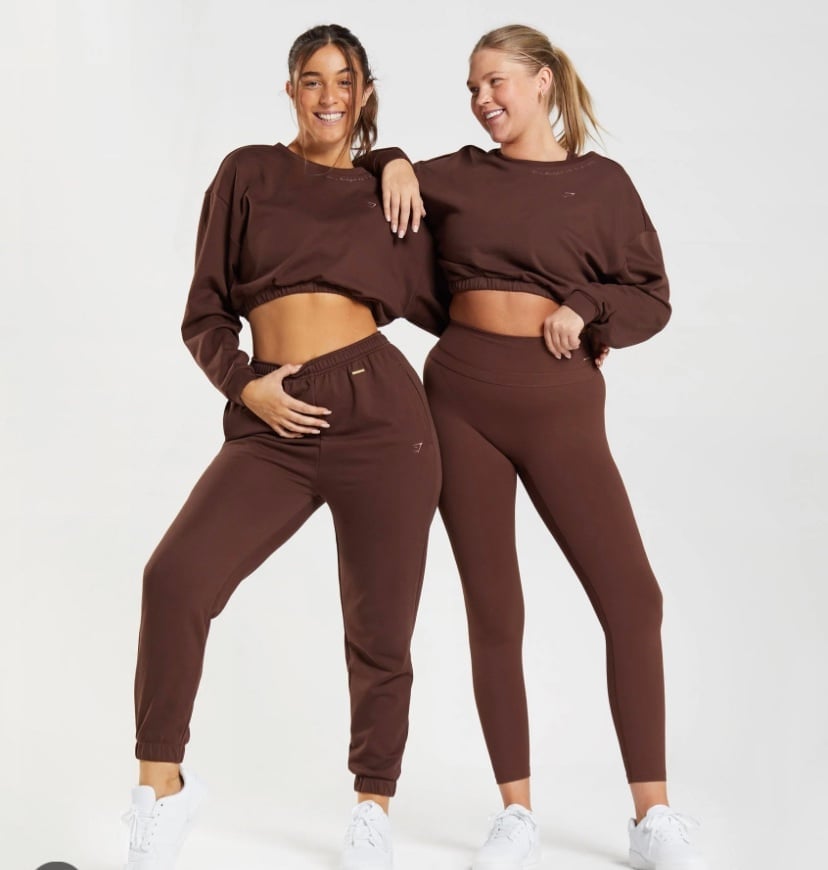 Gymshark x Whitney Simmons Whitney Rekindle Cropped Pullover & jogger set (beige