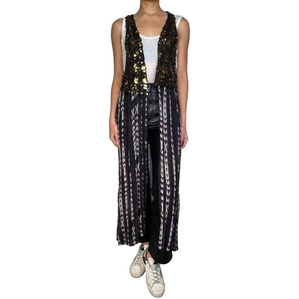 New FREE PEOPLE SEQUIN KIMONO Size Large