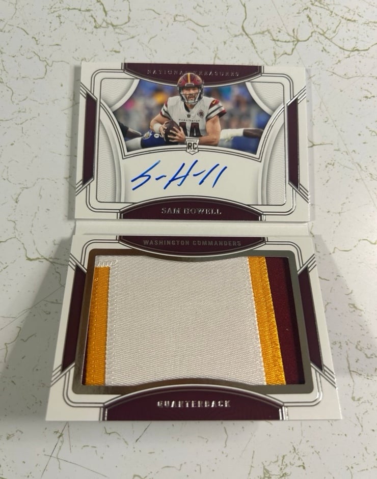 2022 Panini National Treasures Sam Howell RC Jumbo Prime Signature Booklet #/99