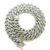 Hip Hop GOAT Bling Pendant & 12mm 18 Iced Box Lock Cuban Choker Chain Necklace