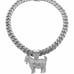 Hip Hop GOAT Bling Pendant & 12mm 18 Iced Box Lock Cuban Choker Chain Necklace