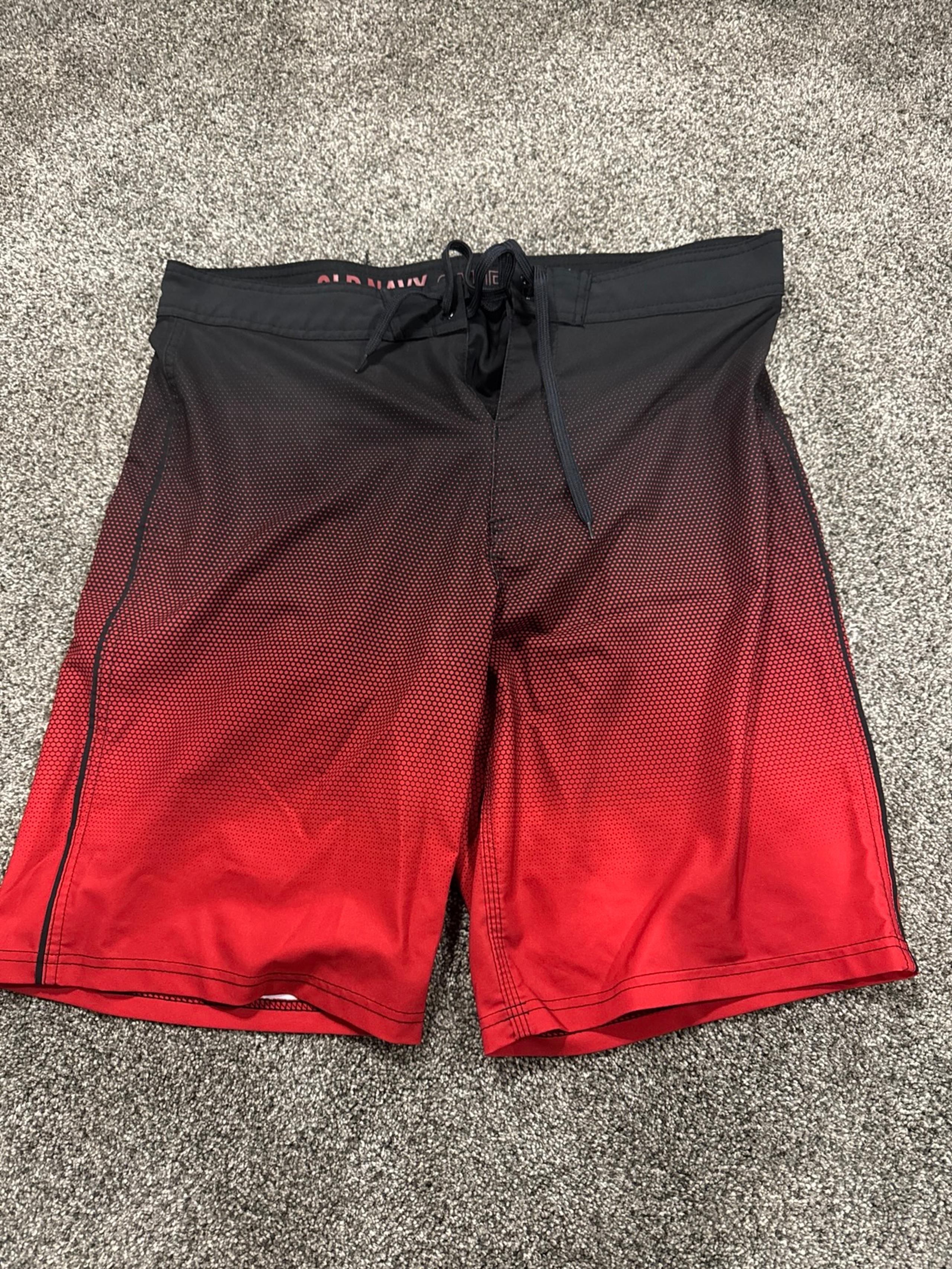 Red/Black Old Navy Men’s Swim Trunks
