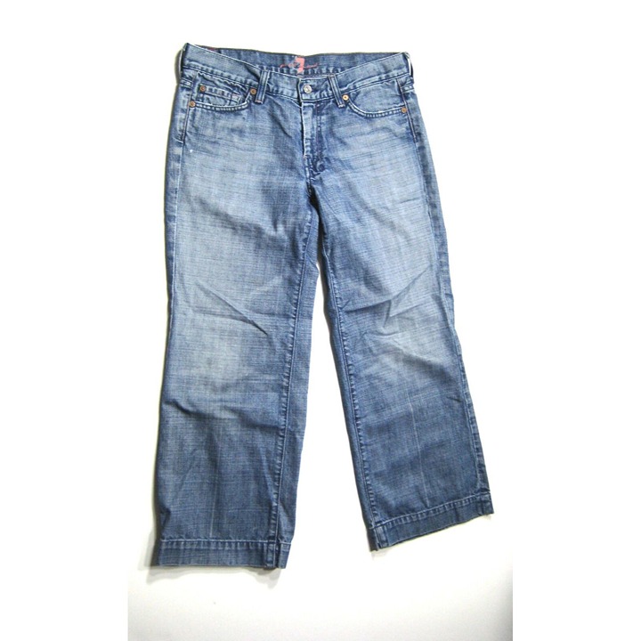 7 FOR ALL MANKIND Medium Wash Size 29 Cotton Cropped Dojo Jean