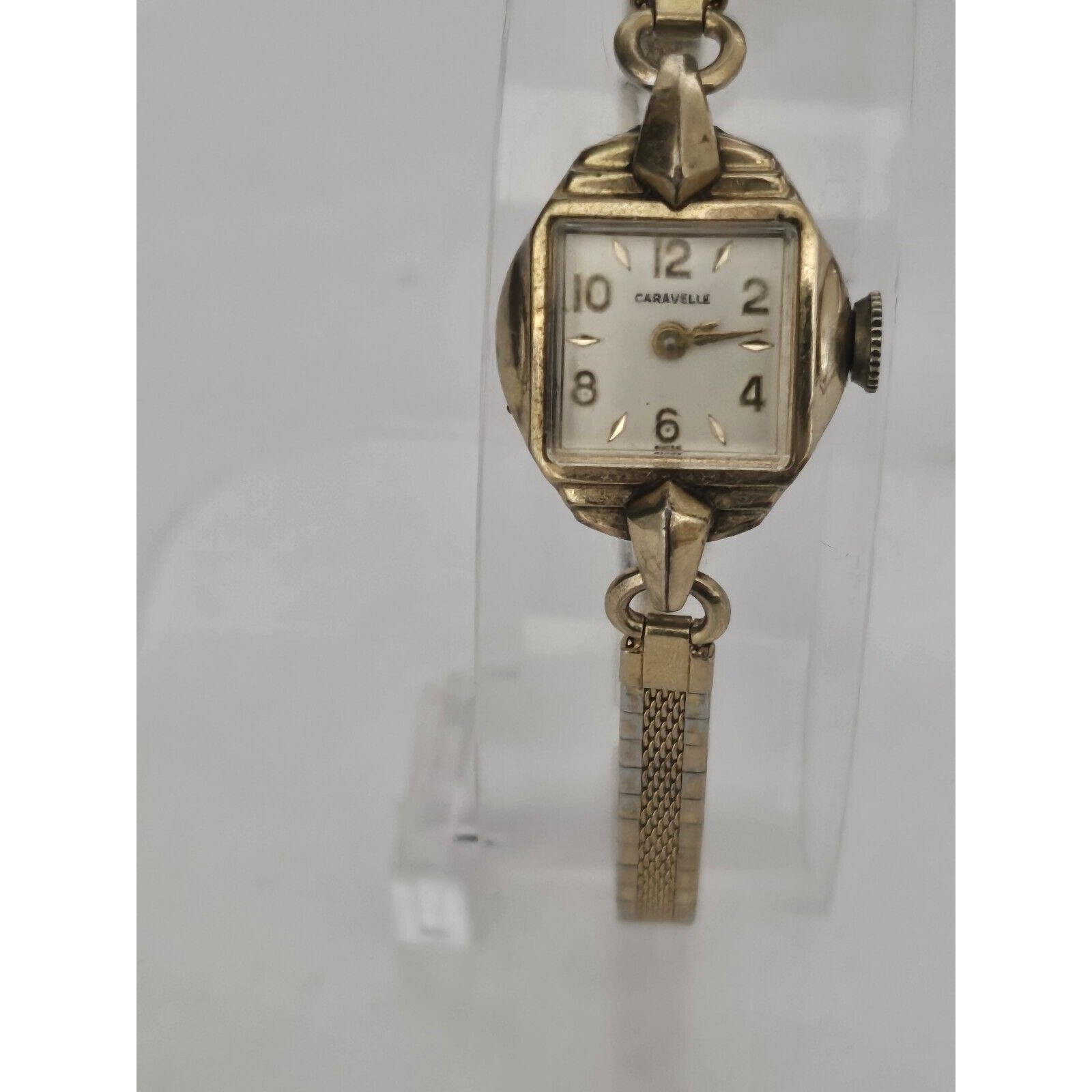 Vintage Ladies Bulova Caravelle N3 1973 Mechanical Wind Runs Petite