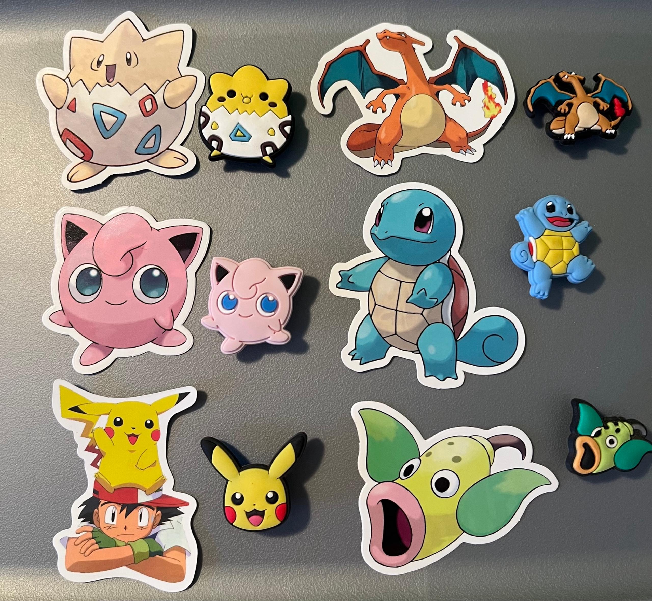 Pokémon Croc Charms & Waterproof Stickers (Item#7)