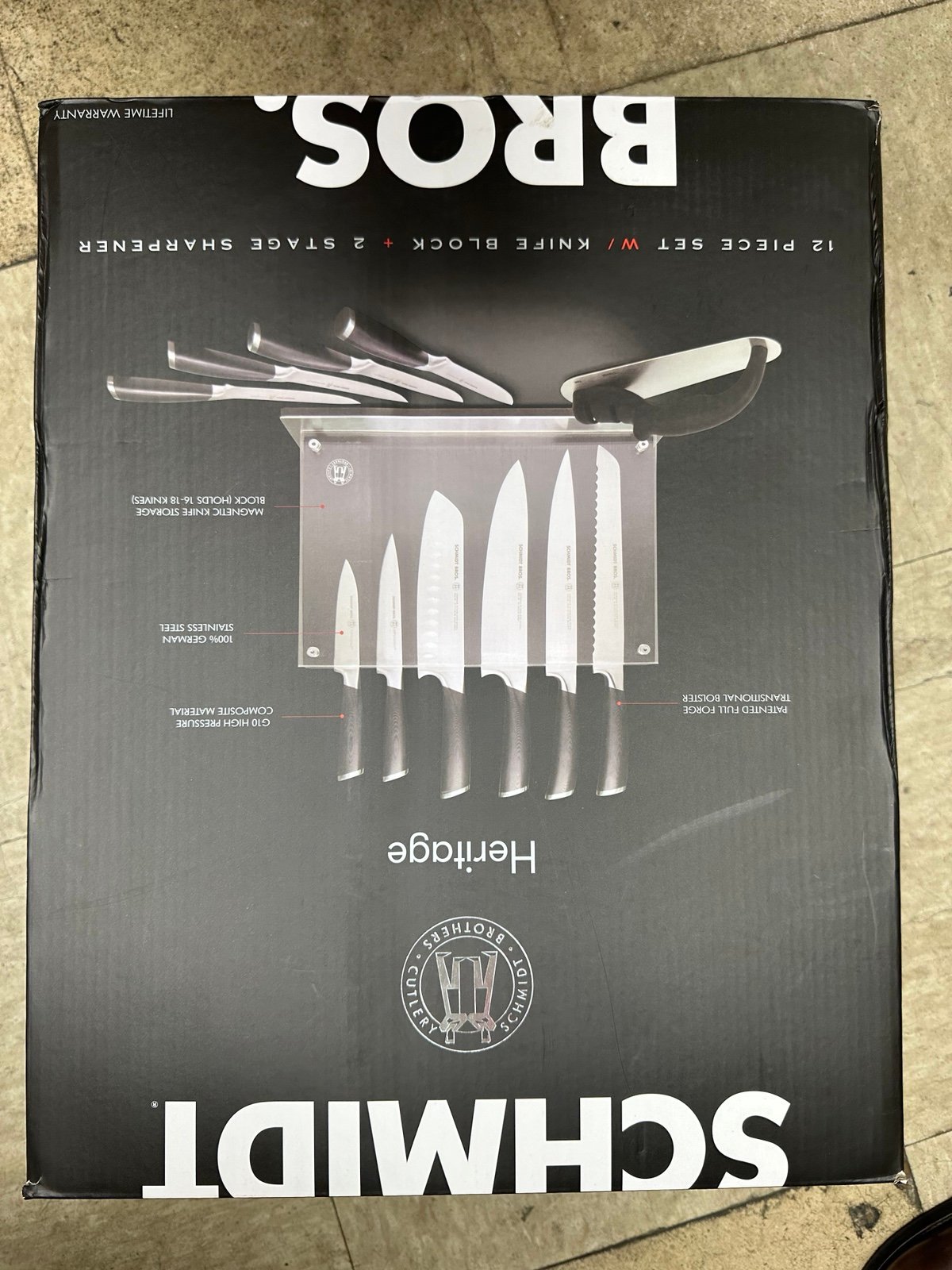 Schmidt Heritage Bros 12 piece knife block set brand new sealed