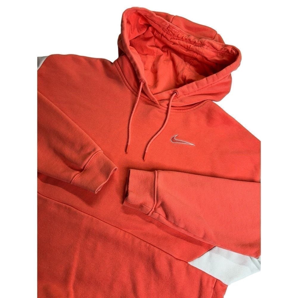 Nike Women's Hoodie Pullover Long Sleeve Pullover Orange/White Hoodie Size Small
