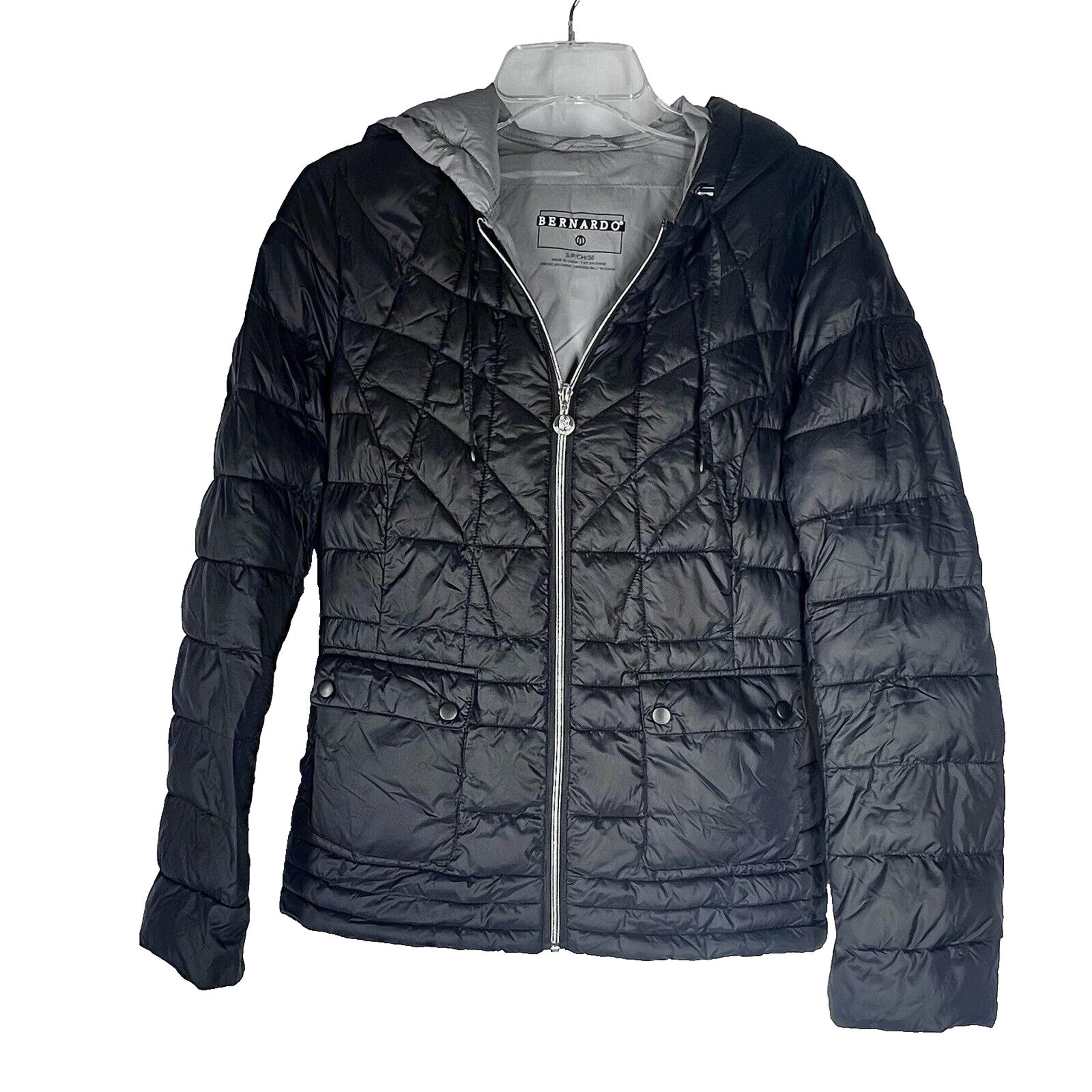 Bernardo Quilted Primaloft Jacket Womens Small Puffer Short Coat All Weather