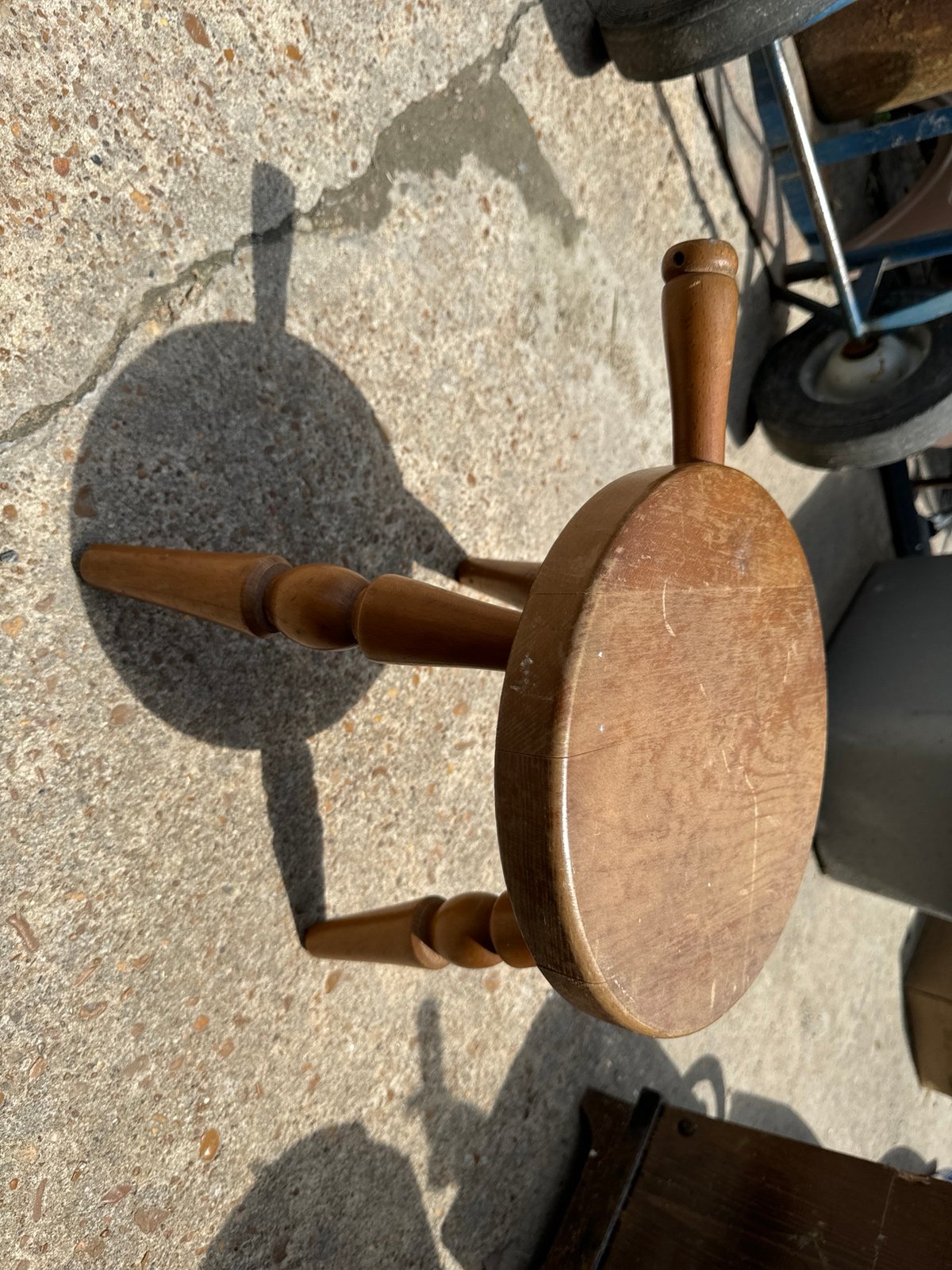 Vintage 3 legged wooden made in Japan milking stool