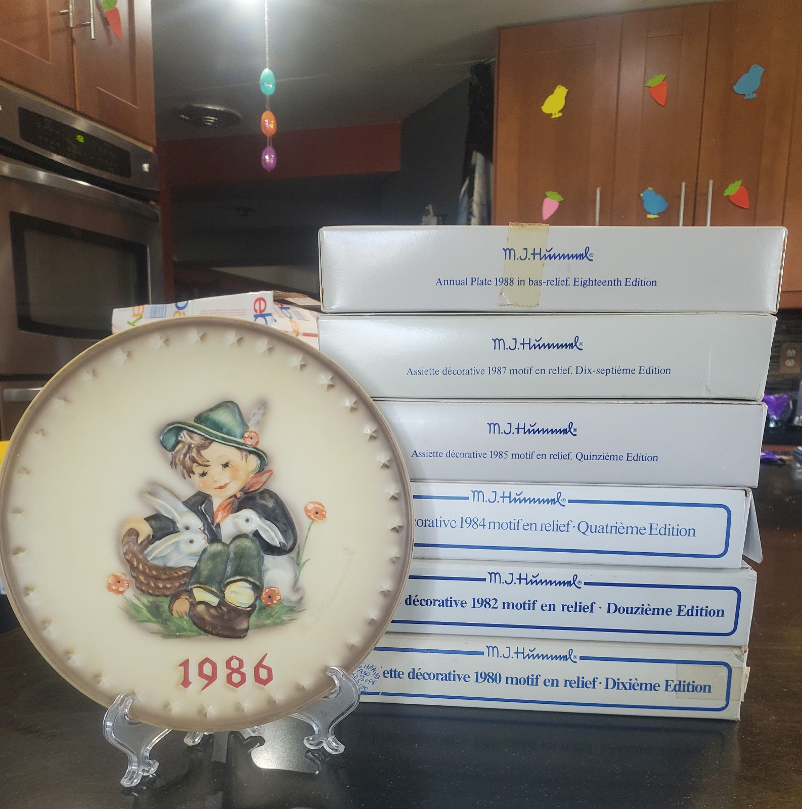 Vintage Hummel Annual Plates 1980-1989 (7) Plates