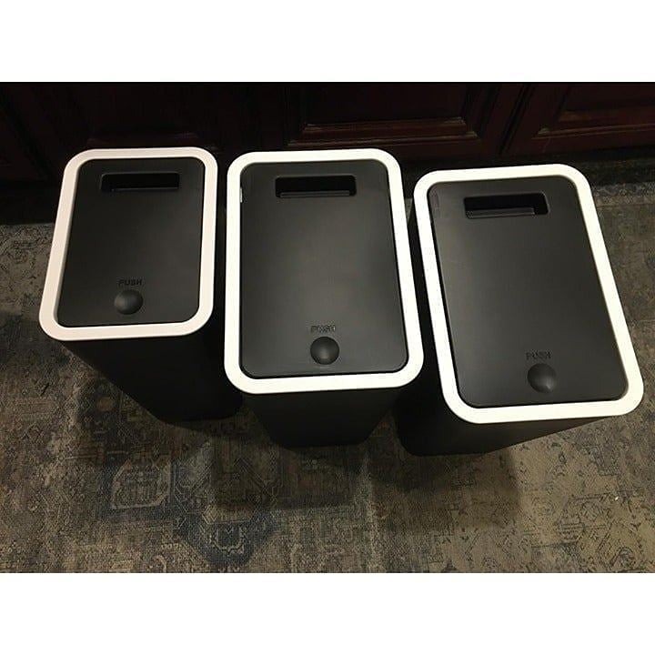 3 Pack Bathroom Trash Cans 4 Gallons 2 PCS and 3 Gallons 1 PC with Pop Up Lids