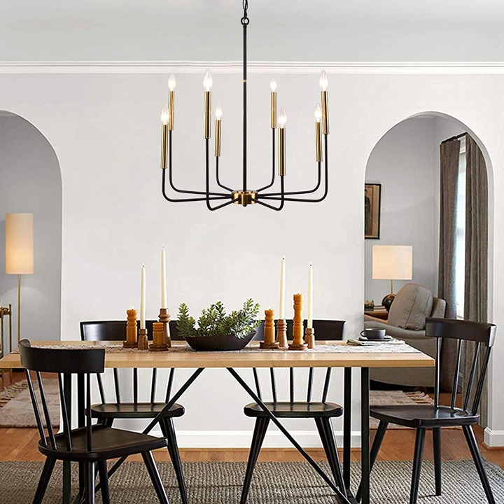 8-Light Farmhouse Chandeliers Classic Candle