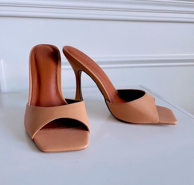 ASOS Design square toe mules, size 9 wide fit