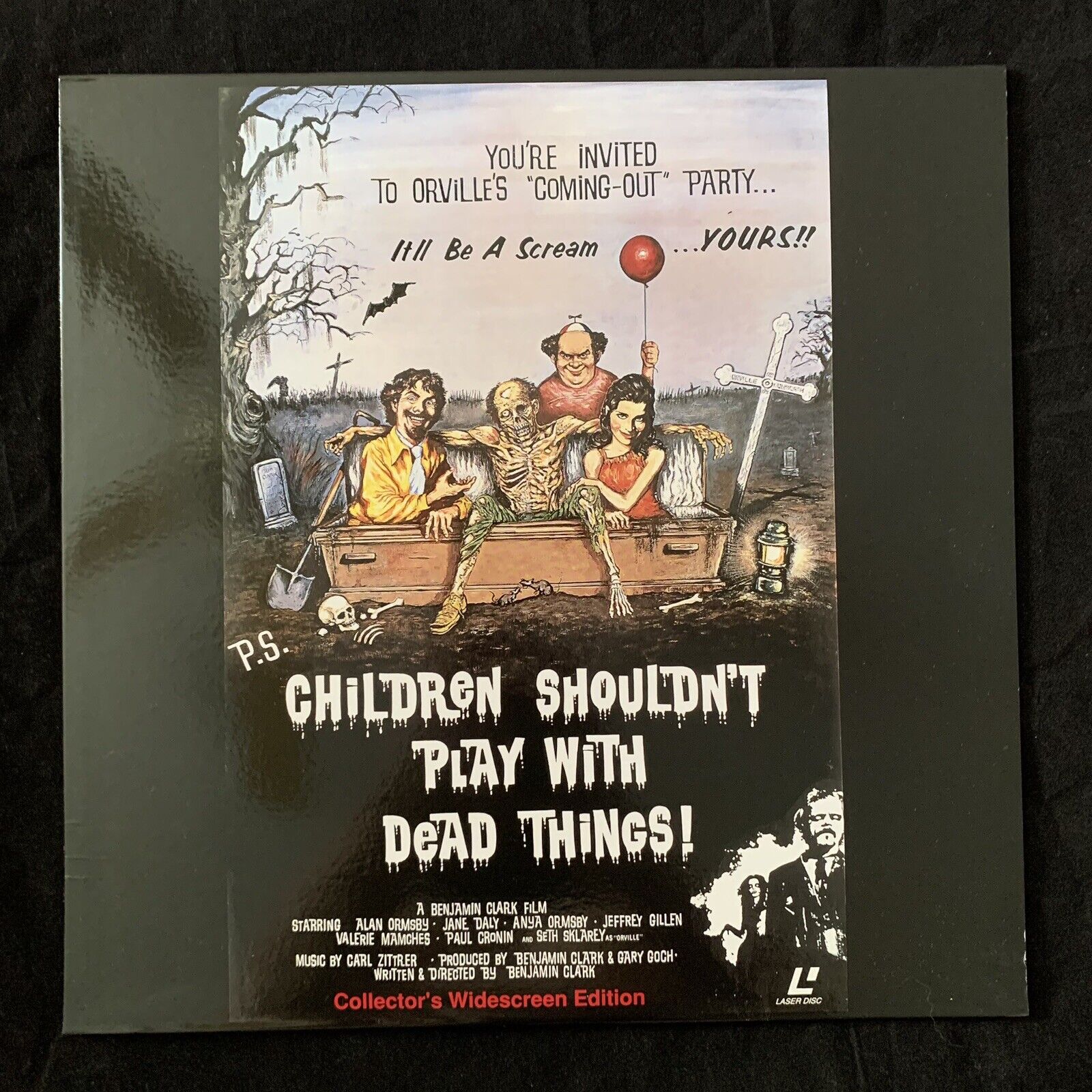 Children Shouldn't Play With Dead Things USA laserdisc w/ promo contract insert