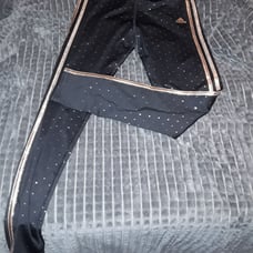 Adidas DOT Print Leggings, Rose gold jacket to match. Rose Gold- Bi