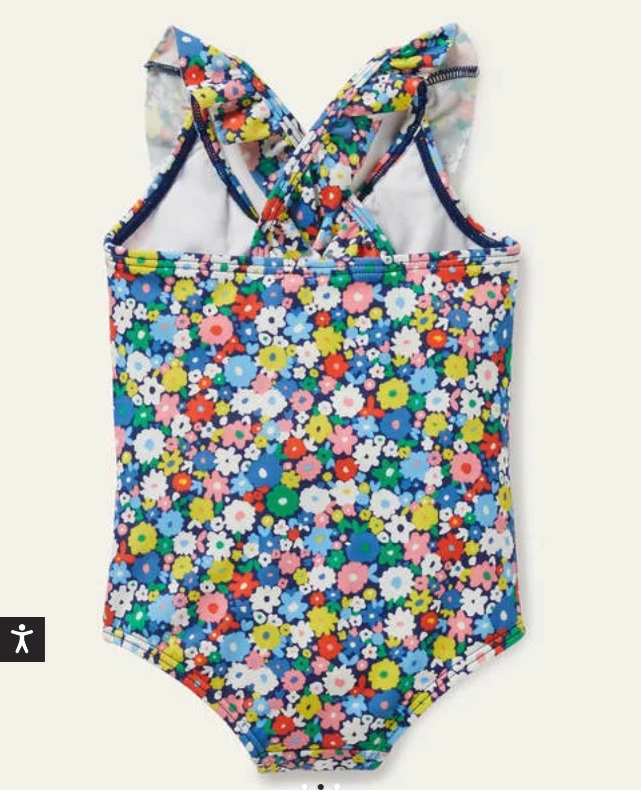 Mini Boden Frilly Cross-back Swimsuit 18/24m