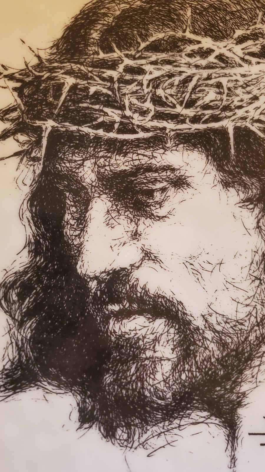 Portrait of Christ on porcelain