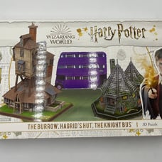Harry Potter 3D puzzle The Burrow, Hagrid's Hut, Knight Bus 315pc Hobby Toy Gift