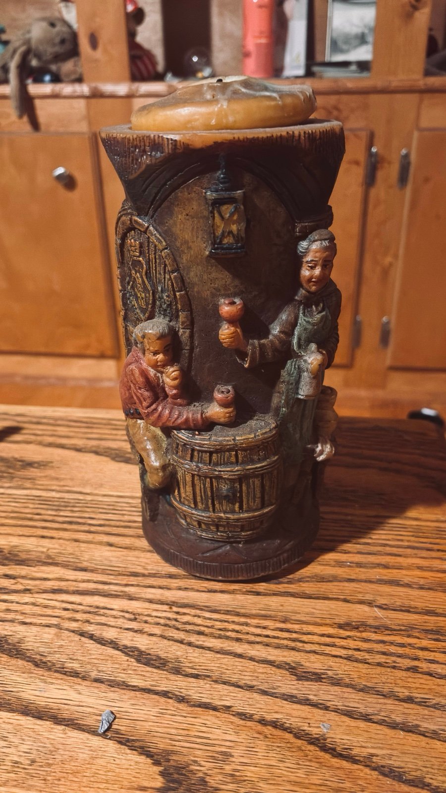 VINTAGE 1924 WALLDURN BADEN HAND CARVED GERMANY ETERNAL CANDLE