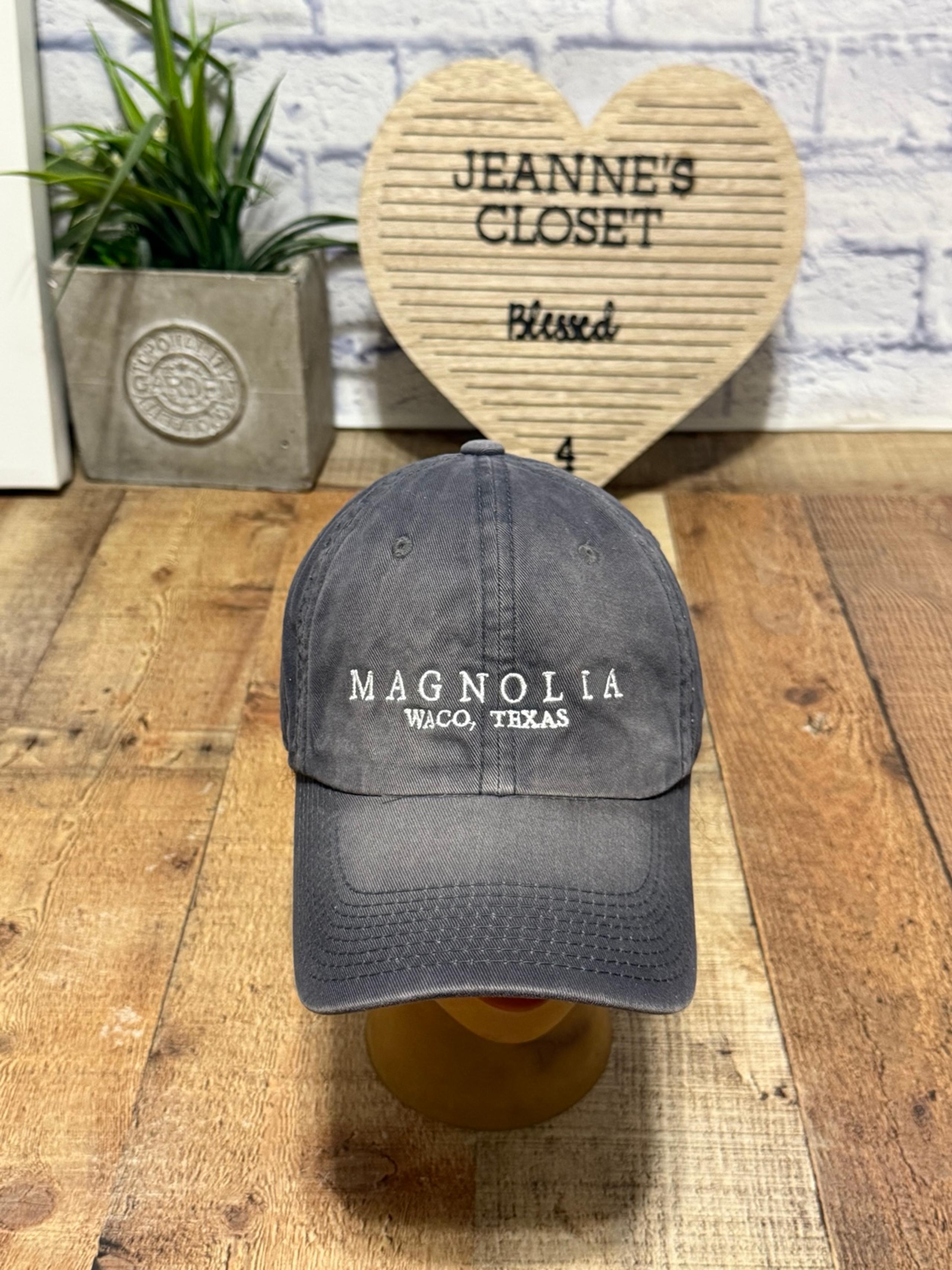 Magnolia Waco Texas Slate Gray Distressed Strapback Adjustable Hat / Cap
Pre own