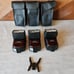 Lot Of 3 Minolta Program 3500 xi 1 Shoe Mount Flash + Leatherette carrying case