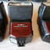 Lot Of 3 Minolta Program 3500 xi 1 Shoe Mount Flash + Leatherette carrying case