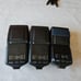 Lot Of 3 Minolta Program 3500 xi 1 Shoe Mount Flash + Leatherette carrying case