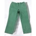 Lands End Womens Green White Gingham Check Capri Pants Pockets Cotton Blend 10